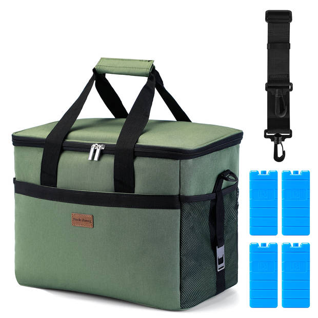 Packaway 4 Laags Geïsoleerde Koeltas - Lunchtas 30 liter - Groen