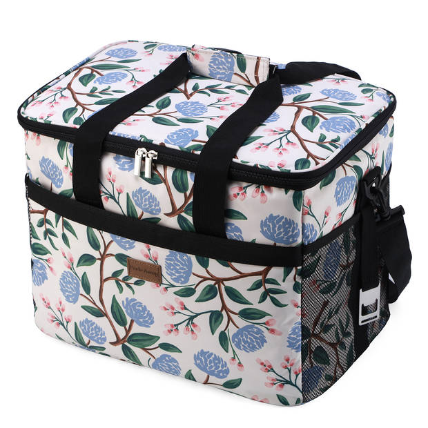 Packaway 4 Laags Geïsoleerde Koeltas - Lunchtas 30 liter - White Flower