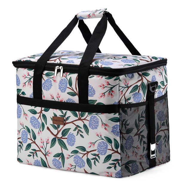 Packaway 4 Laags Geïsoleerde Koeltas - Lunchtas 40 liter - White Flower