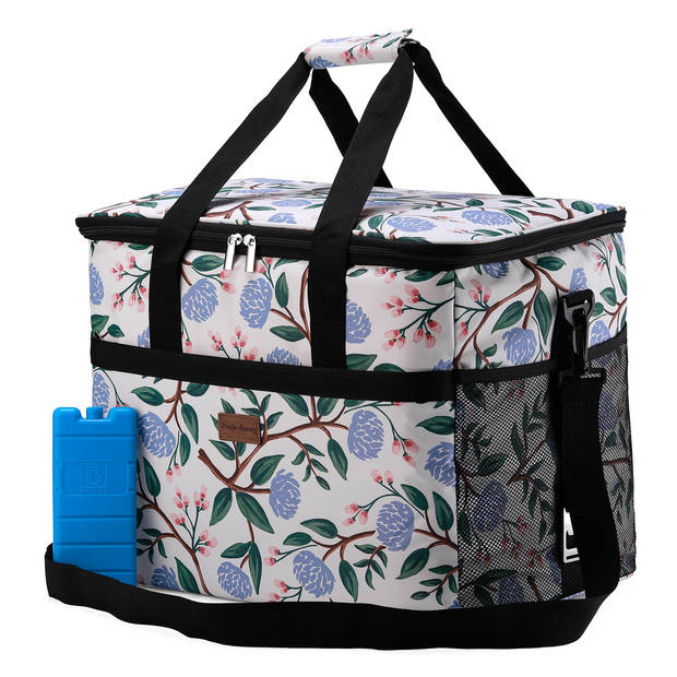 Packaway 4 Laags Geïsoleerde Koeltas - Lunchtas 40 liter - White Flower