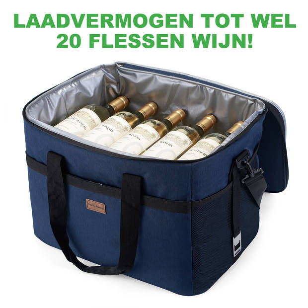 Packaway 4 Laags Geïsoleerde Koeltas - Lunchtas 40 liter - Donkerblauw