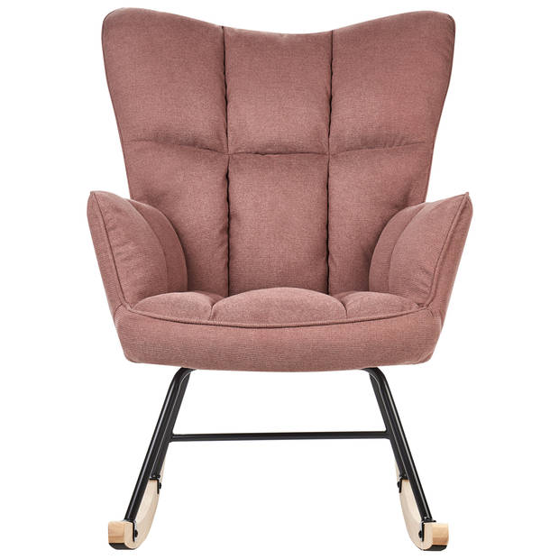 Beliani OULU - Schommelfauteuil-Roze-Polyester