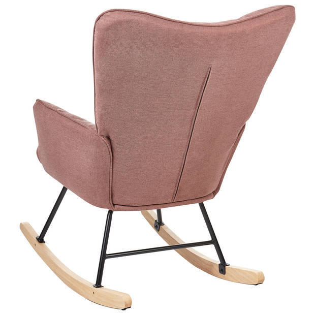 Beliani OULU - Schommelfauteuil-Roze-Polyester