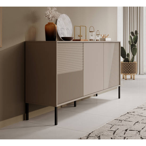 Meubella Dressoir Davey - Beige - 160 cm