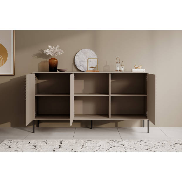 Meubella Dressoir Davey - Beige - 160 cm