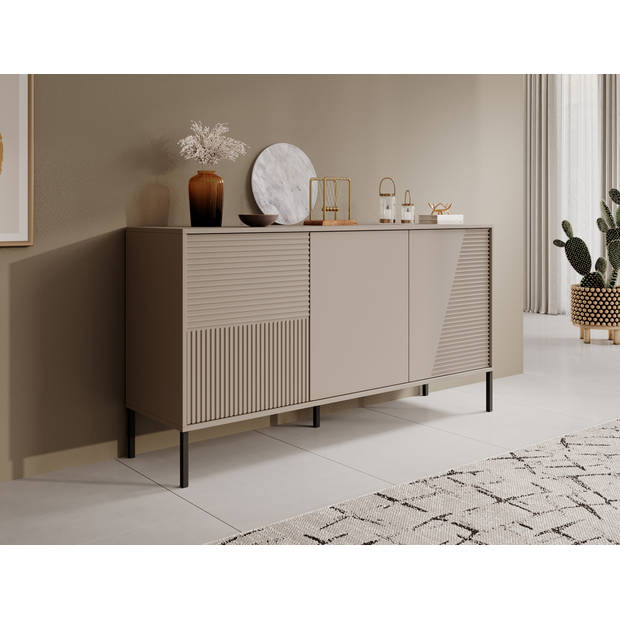 Meubella Dressoir Davey - Beige - 160 cm