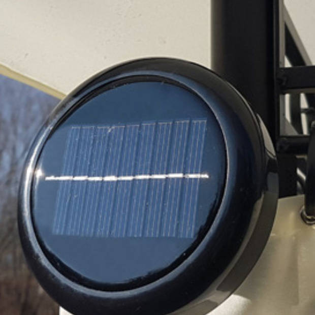 Elfida - Tuin Prieel DeLuxe - 3x4M - Met LED verlichting - Solar - UV bestendig - Incl zijwanden - Creme