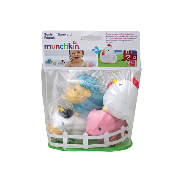 Munchkin 4pk Squirtin' Barnyard Friend - 4 Verschillende Badfiguurtjes