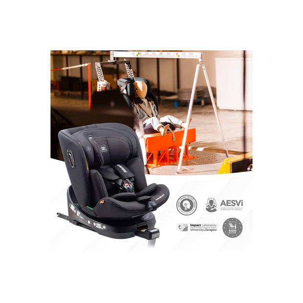 BabyAuto Aitana - i-Size Autostoel - 360 graden draaibaar - Isofix - 40-150 cm - 0-36kg - Tot 12 jaar - Kleur Zwart