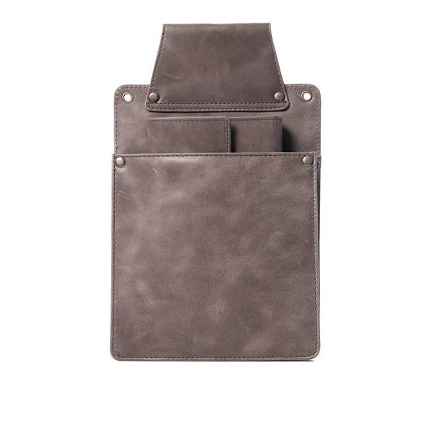 Holster - voor horeca portemonnee - Mini Ipad 3/4/5 - Leer - Grijs