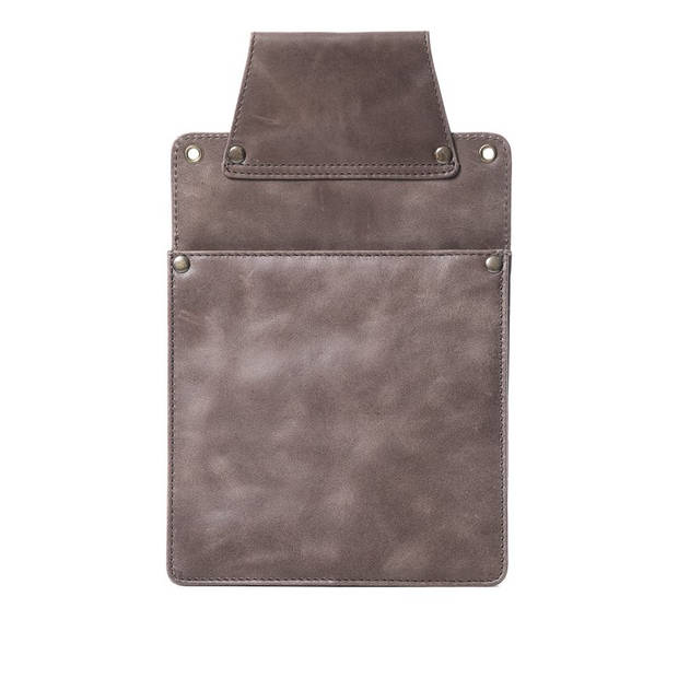 Holster - voor horeca portemonnee - Mini Ipad 3/4/5 - Leer - Grijs