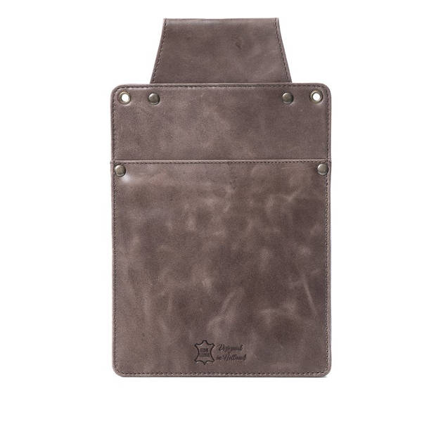 Holster - voor horeca portemonnee - Mini Ipad 3/4/5 - Leer - Grijs