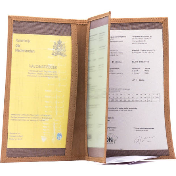 Autopapieren mapje - Compact - Leer - Lichtbruin (Hunter leer)