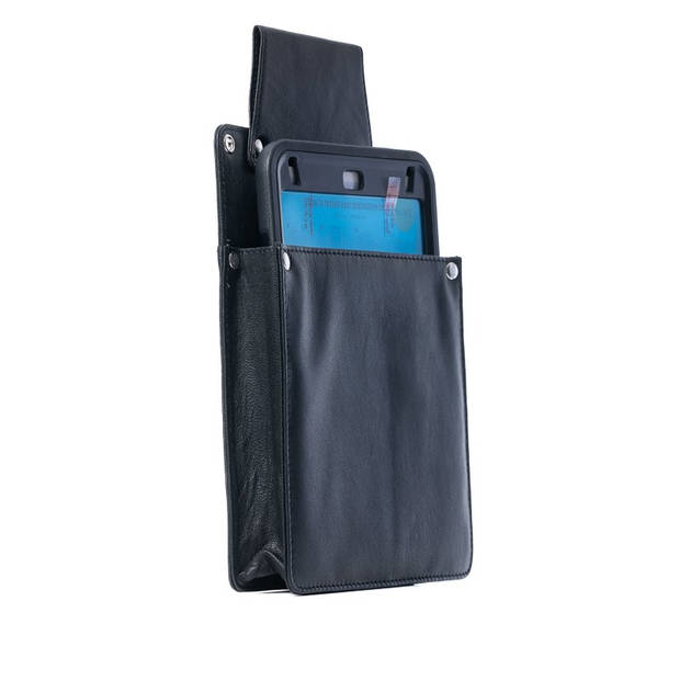 Holster - voor horeca portemonnee - Mini Ipad 3/4/5 - Leer - Zwart