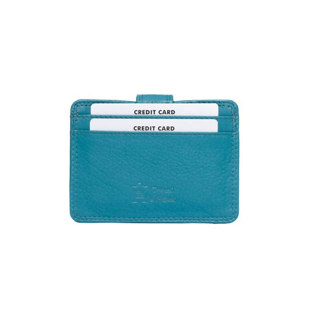 Pasjeshouder - Leer - Compact - Turquoise