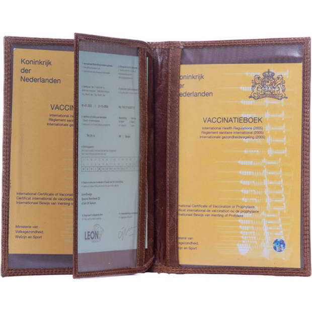 Autopapieren mapje - Compact - Leer - Cognac bruin - luxe leer