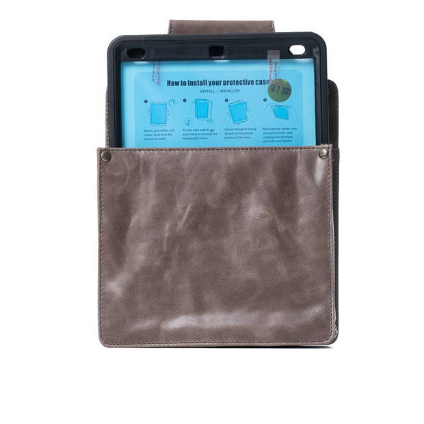 Horeca - Holster - XL - iPad - Leer - Grijs