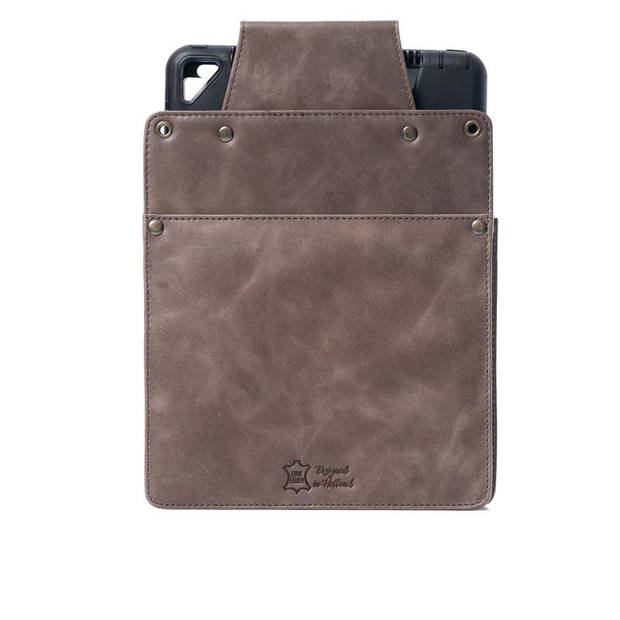 Horeca - Holster - XL - iPad - Leer - Grijs