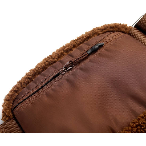 Brisby - Heuptas - Waistbag - Buideltasje - Festivaltas - Fleece - Teddy - Bruin