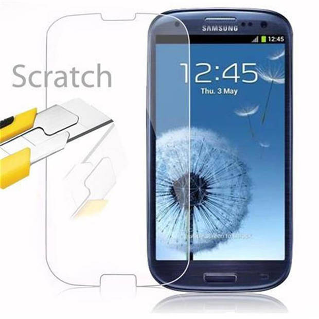 Cadorabo Screenprotector geschikt voor Samsung Galaxy S3 / S3 NEO in KRISTALHELDER - Tempered Display Pantser Film