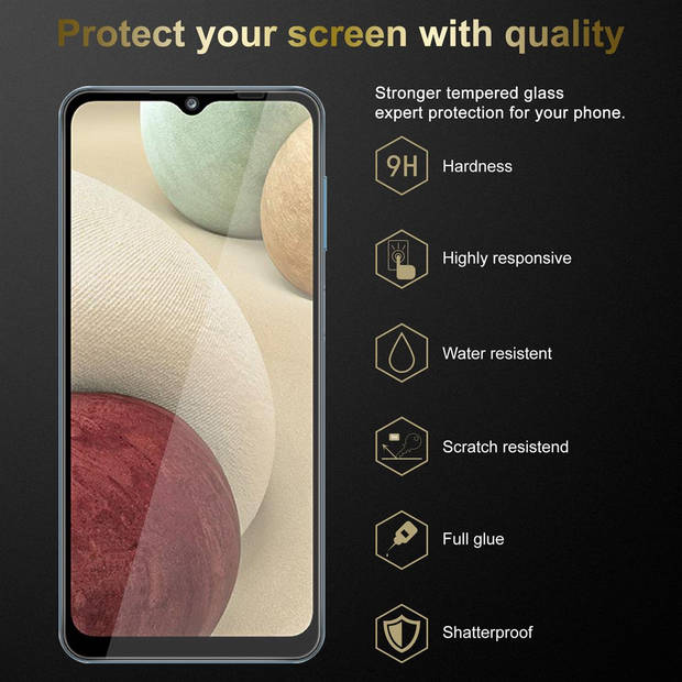 Cadorabo 3x Screenprotector geschikt voor Samsung Galaxy A12 / M12 in KRISTALHELDER - Tempered Display Pantser Film