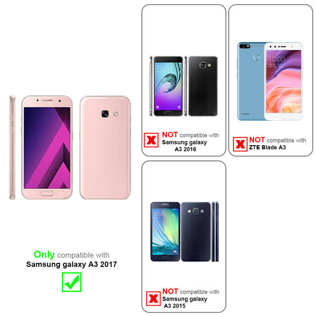 Cadorabo Hoesje geschikt voor Samsung Galaxy A3 2017 in TRANSPARANT ZWART - Beschermhoes Cover gemaakt van TPU Silicone