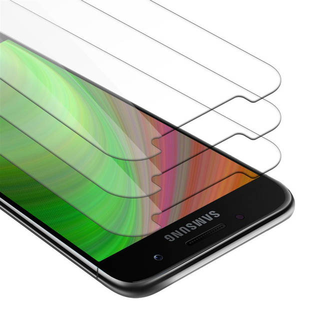 Cadorabo 3x Screenprotector geschikt voor Samsung Galaxy A3 2017 in KRISTALHELDER - Tempered Display Pantser Film