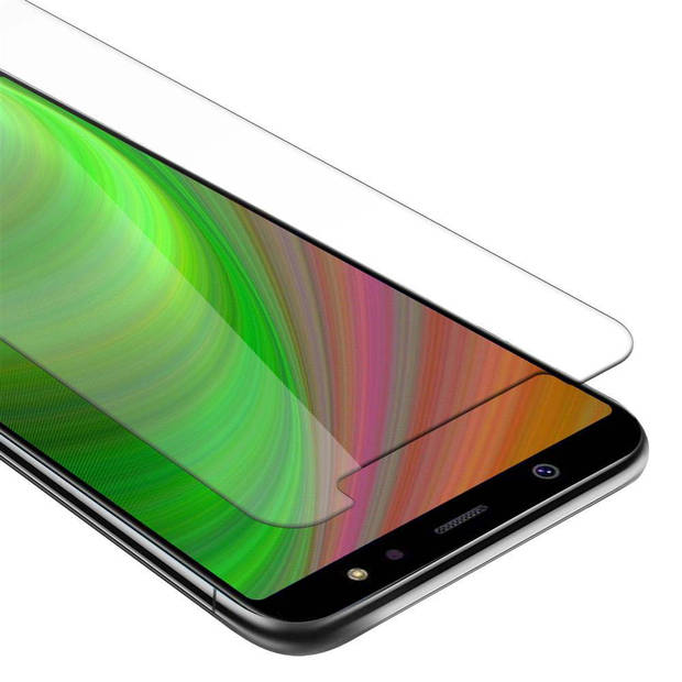 Cadorabo Screenprotector geschikt voor Samsung Galaxy A6 2018 in KRISTALHELDER - Tempered Display Pantser Film