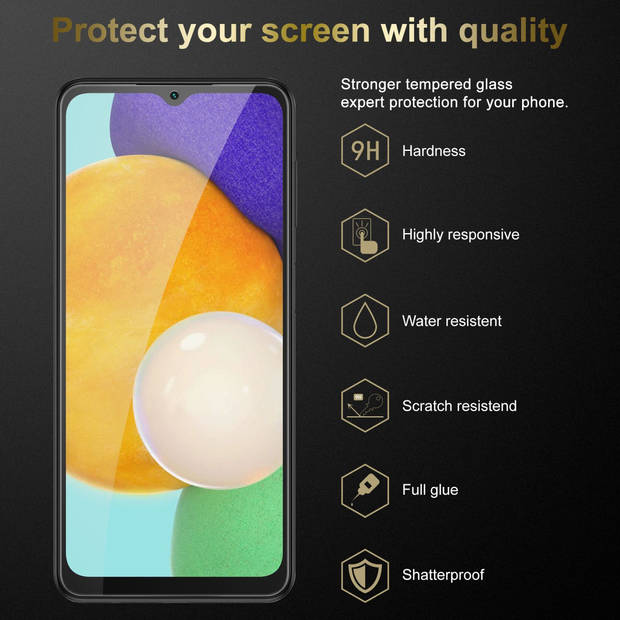 Cadorabo Screenprotector geschikt voor Samsung Galaxy A13 5G in KRISTALHELDER - Tempered Display Pantser Film