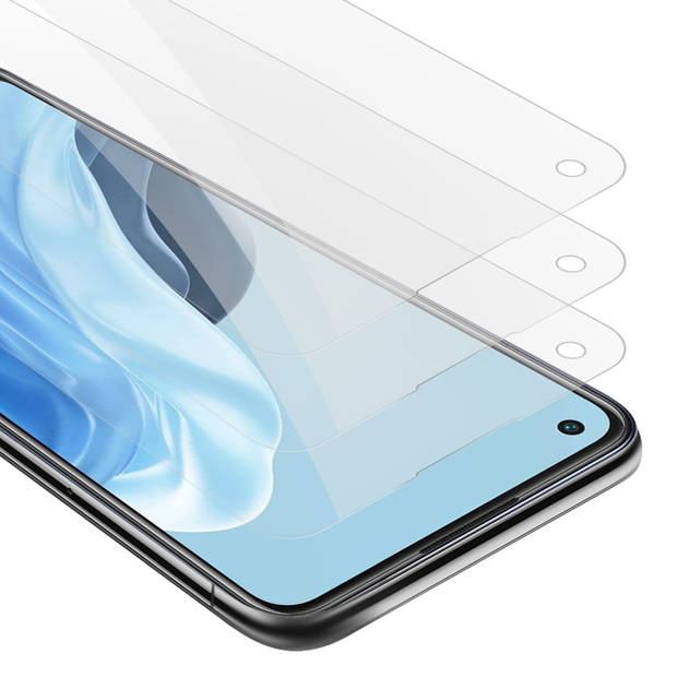 Cadorabo 3x Screenprotector geschikt voor Oppo FIND X5 LITE / Reno7 5G in KRISTALHELDER - Tempered Display Pantser Film