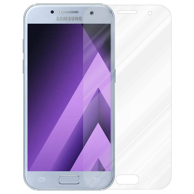 Cadorabo Screenprotector geschikt voor Samsung Galaxy A3 2017 in KRISTALHELDER - Tempered Display Pantser Film