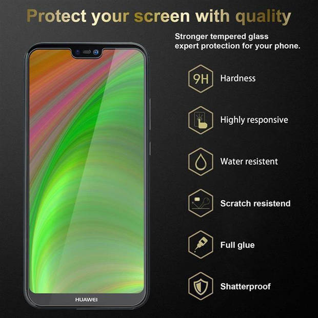 Cadorabo 3x Screenprotector geschikt voor Huawei P20 LITE 2018 / NOVA 3E in KRISTALHELDER - Tempered Display Pantser