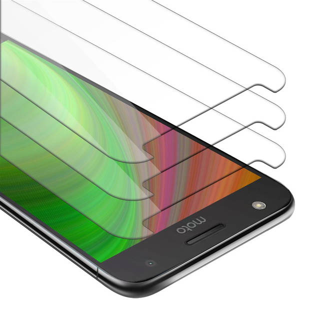 Cadorabo 3x Screenprotector geschikt voor Motorola MOTO Z PLAY in KRISTALHELDER - Tempered Display Pantser Film