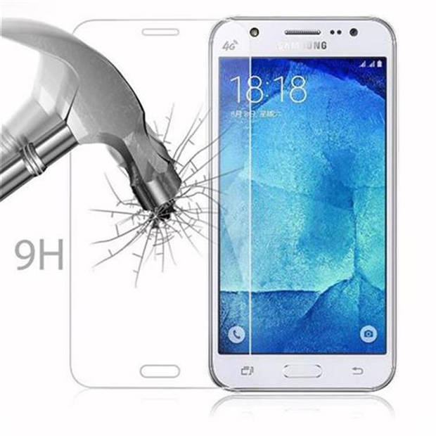 Cadorabo Screenprotector geschikt voor Samsung Galaxy J5 2015 in KRISTALHELDER - Tempered Display Pantser Film