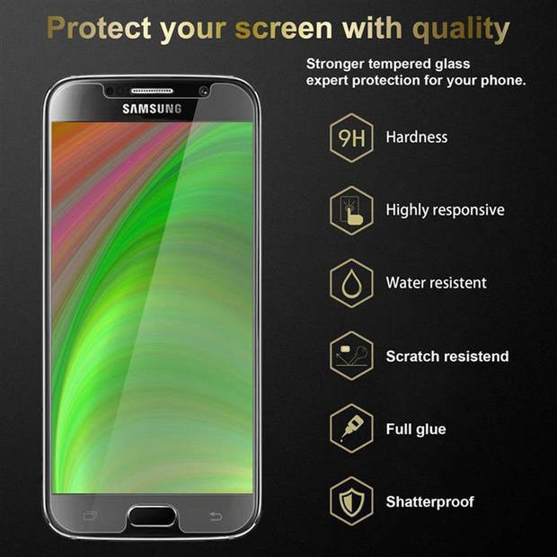 Cadorabo 3x Screenprotector geschikt voor Samsung Galaxy S6 in KRISTALHELDER - Tempered Display Pantser Film