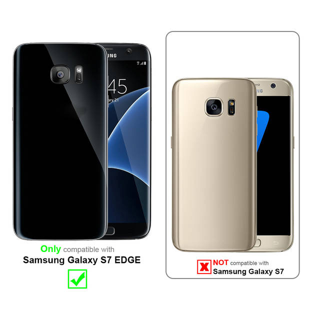 Cadorabo Hoesje geschikt voor Samsung Galaxy S7 EDGE Case in LIQUID ROOD - Beschermhoes TPU silicone Cover