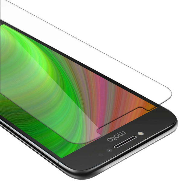 Cadorabo Screenprotector geschikt voor Motorola MOTO E4 PLUS in KRISTALHELDER - Tempered Display Pantser Film