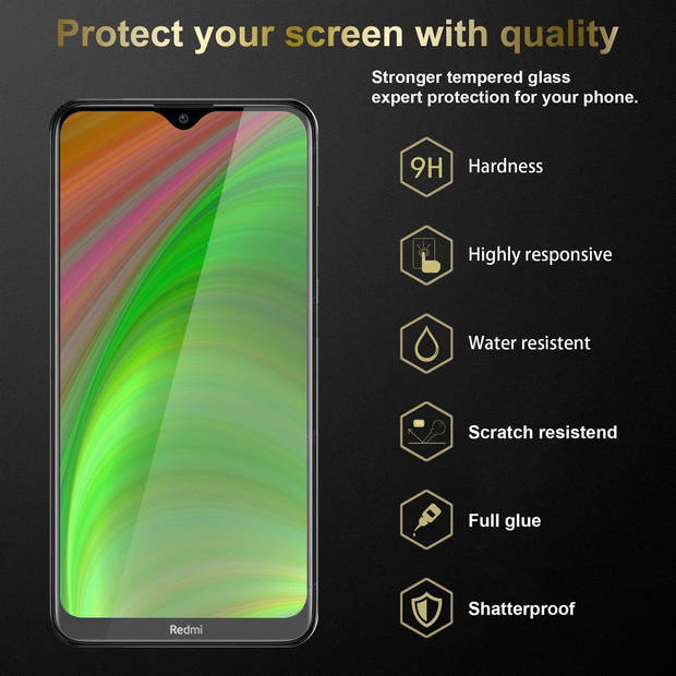 Cadorabo Screenprotector geschikt voor Xiaomi RedMi 8A in KRISTALHELDER - Tempered Display Pantser Film beschermglas