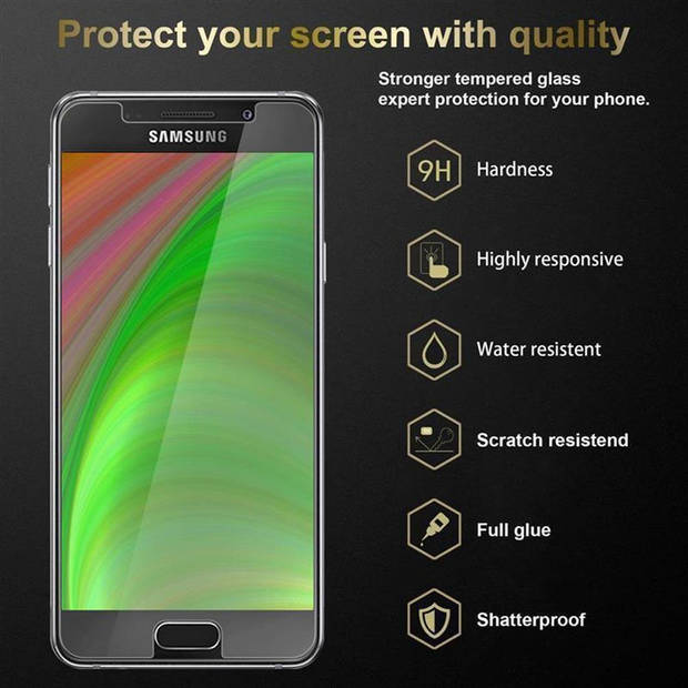 Cadorabo 3x Screenprotector geschikt voor Samsung Galaxy A5 2016 in KRISTALHELDER - Tempered Display Pantser Film