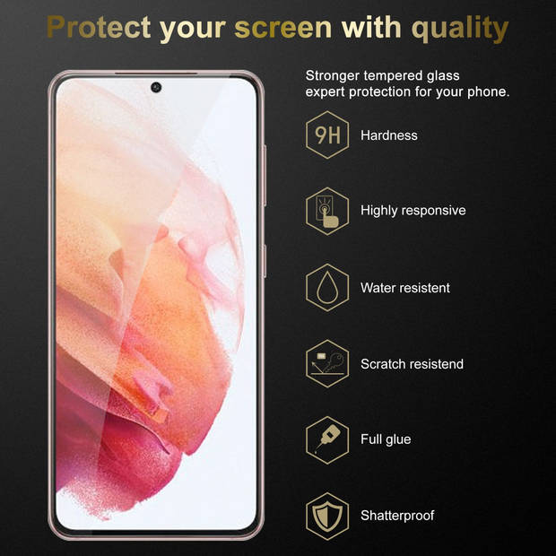 Cadorabo Screenprotector geschikt voor Samsung Galaxy S22 PLUS in KRISTALHELDER - Tempered Display Pantser Film