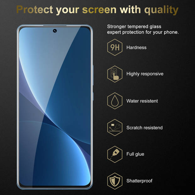 Cadorabo Screenprotector geschikt voor Xiaomi 12 PRO in KRISTALHELDER - Tempered Display Pantser Film beschermglas