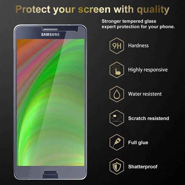 Cadorabo 3x Screenprotector geschikt voor Samsung Galaxy A7 2015 in KRISTALHELDER - Tempered Display Pantser Film