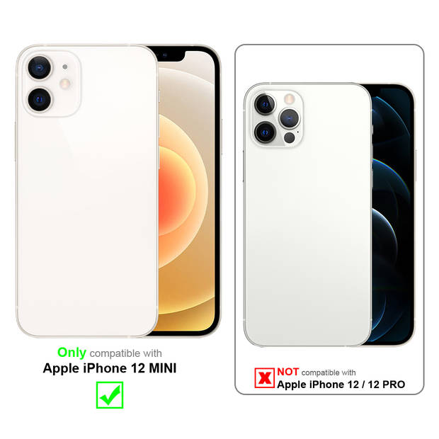 Cadorabo Hoesje geschikt voor Apple iPhone 12 MINI in Brushed Paars - Beschermhoes Case Cover TPU silicone