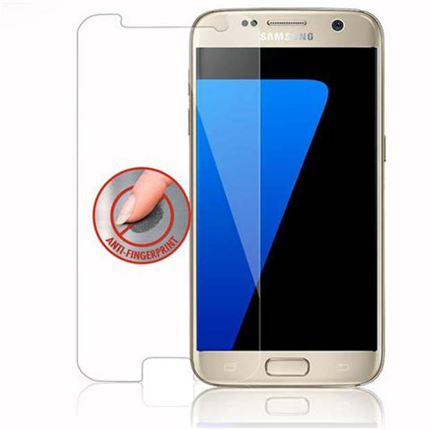 Cadorabo Screenprotector geschikt voor Samsung Galaxy S7 in KRISTALHELDER - Tempered Display Pantser Film beschermglas