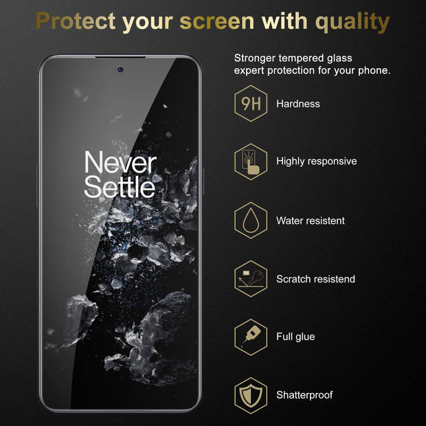 Cadorabo 3x Screenprotector geschikt voor OnePlus 10T / ACE PRO in KRISTALHELDER - Tempered Display Pantser Film