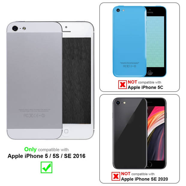Cadorabo Hoesje geschikt voor Apple iPhone 5 / 5S / SE 2016 Case in LIQUID BLAUW - Beschermhoes TPU silicone Cover