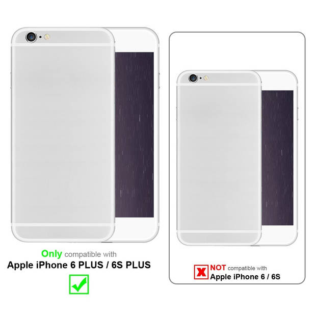 Cadorabo Hoesje geschikt voor Apple iPhone 6 PLUS / 6S PLUS in BLOEMEN BLAUW - Beschermhoes Case Cover Bloemen