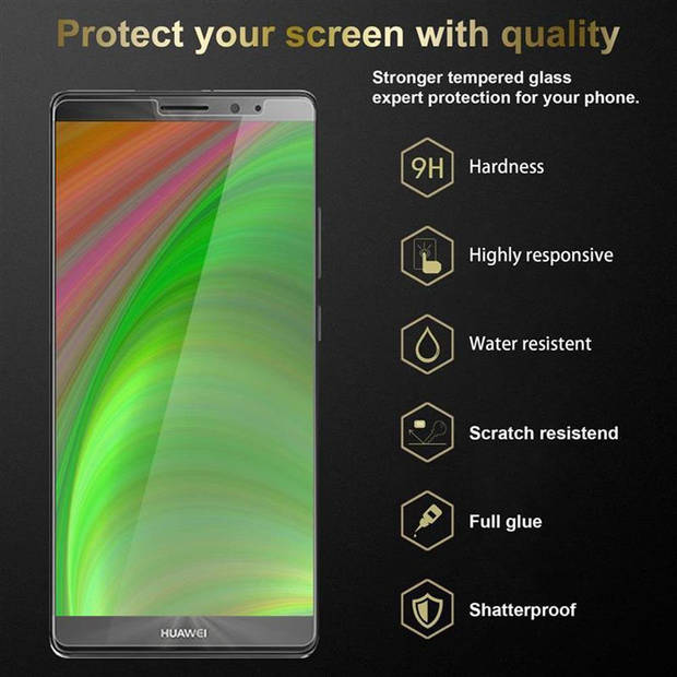 Cadorabo 3x Screenprotector geschikt voor Huawei MATE 8 in KRISTALHELDER - Tempered Display Pantser Film beschermglas