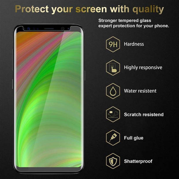 Cadorabo Screenprotector geschikt voor Samsung Galaxy S8 PLUS in KRISTALHELDER - Tempered Display Pantser Film