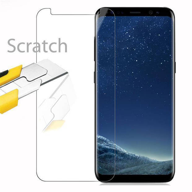 Cadorabo Screenprotector geschikt voor Samsung Galaxy S8 PLUS in KRISTALHELDER - Tempered Display Pantser Film